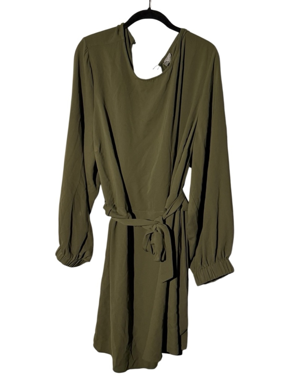 ASOS Sizs 20 Long Sleeve Olive Green Dress